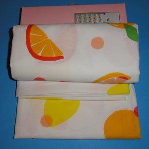 Kate Spade New York Shower Curtain, NEW Orange Yellow White Cotton, 72 x 72, H85